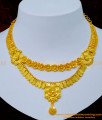 NLC1164 - 1 Gram Gold Forming Jewellery Bridal Necklace Design Online