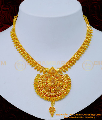NLC1168 - Gold Design Plain Simple Bridal Necklace Designs