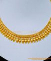 NLC1171 - Latest Light Weight 1 Gram Gold Simple Necklace Designs