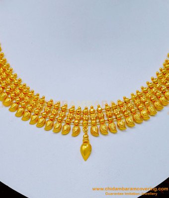 NLC1172 - Bridal Gold Mango Necklace Design Kerala Jewellery Online