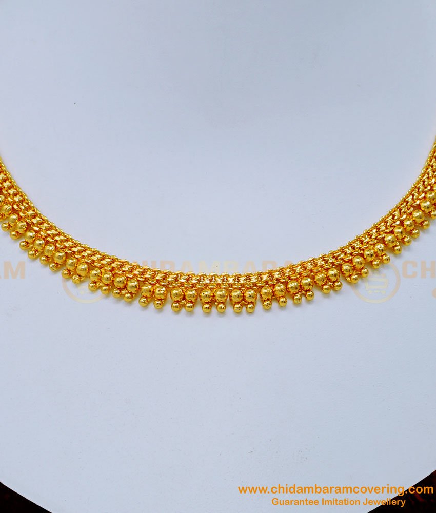NLC1173 - Simple Necklace Design Gold Plated Jewellery Online