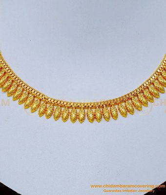 NLC1174 - Bridal Wear One Gram Gold Necklace Designs for Women 