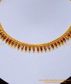NLC1177 - Attractive Red Stone Gold Plated Stone Necklace Designs 