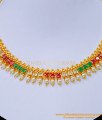 NLC1181 - American Diamond Pearl with Stone Necklace Designs 