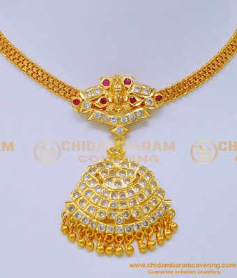 NLC1185 - Best Quality Impon Jewellery Lakshmi Dollar Attigai Necklace 