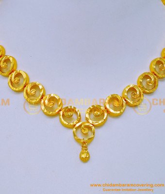 NLC1196 - Latest Gold Plated Casting Necklace Design for Women 