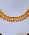 NLC1198 - Attractive Ruby Stone Gold Necklace Designs for Women
