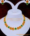 NLC1209 - Unique Party Wear Flower Design Stone Necklace Set