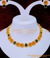 NLC1210 - Beautiful Black Stone Necklace Set 1 Gram Gold Plated Jewellery