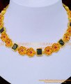 NLC1210 - Beautiful Black Stone Necklace Set 1 Gram Gold Plated Jewellery