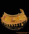 NLC1214 - First Quality Choker Necklace Antique Temple Jewellery Set for Marriage 