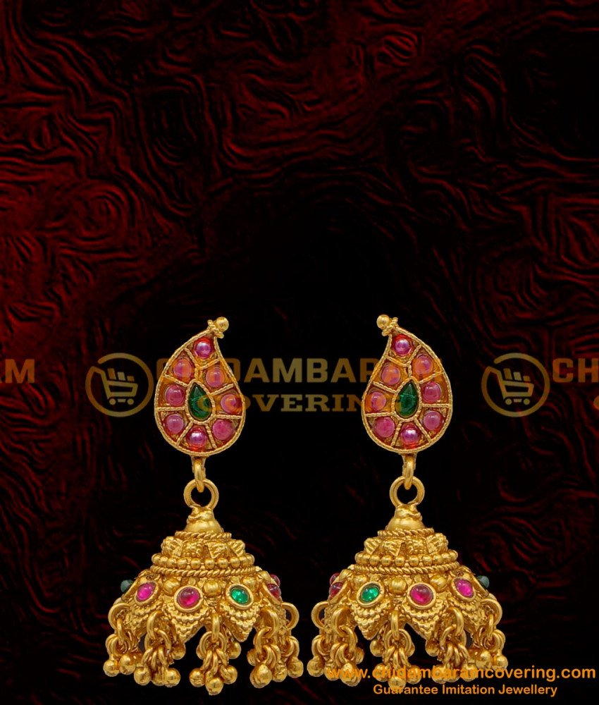 NLC1214 - First Quality Choker Necklace Antique Temple Jewellery Set for Marriage 