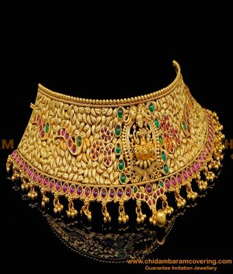 NLC1215 - Premium Quality Antique Choker Set Indian Antique Jewellery Online Shopping