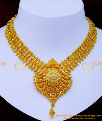 NLC1218 - Attractive Leaf Model 1 Gram Gold Necklace Designs