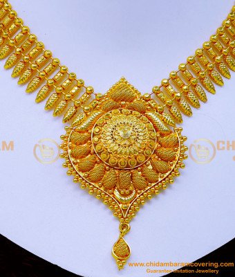 NLC1218 - Attractive Leaf Model 1 Gram Gold Necklace Designs