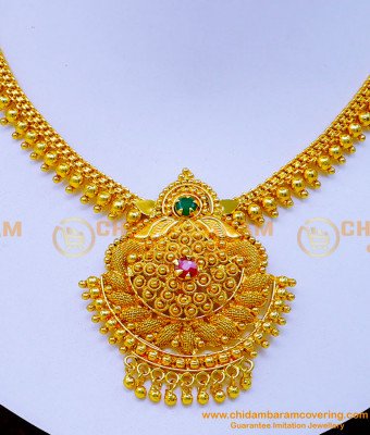 NLC1220 - Real Gold Look 1 Gram Gold Necklace Online Shopping