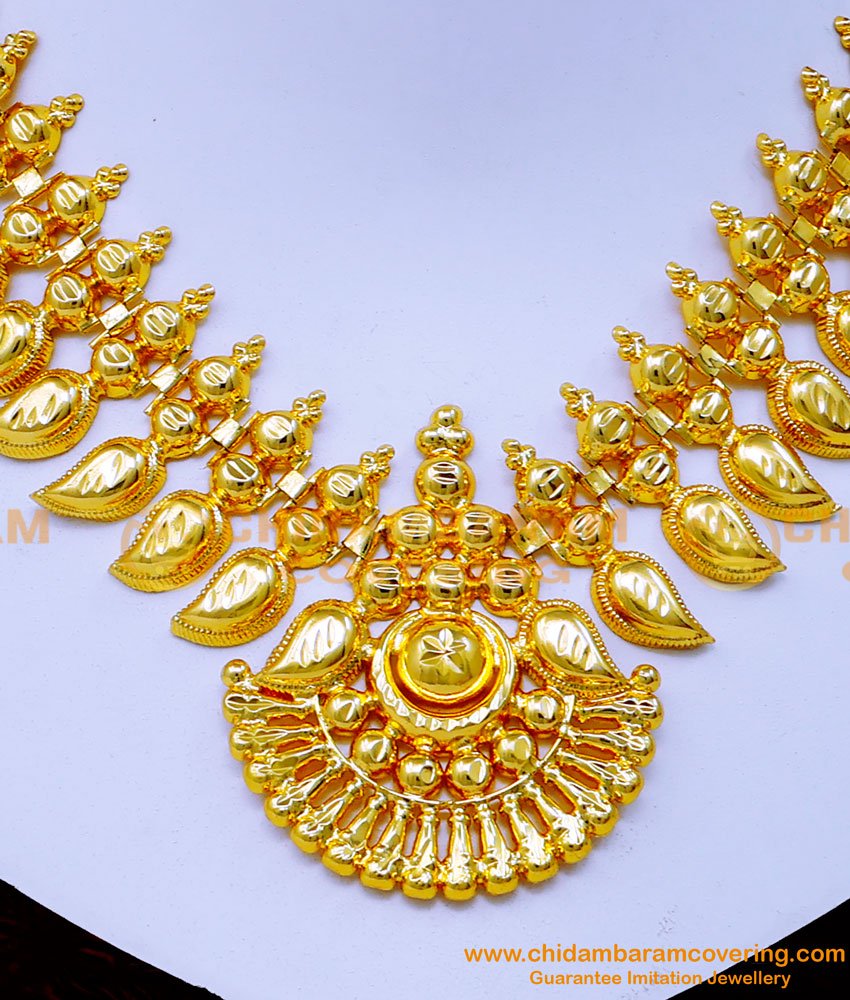NLC1226 - Gold Design Necklace Kerala 1 Gram Gold Jewellery Online