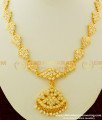 NLC257 - Bridal Wear Thick Metal Full White Stone Gold Design Impon Attigai Necklace for Wedding