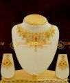 NLC259 - Uncut Diamond Style Choker Necklace with Earrings Set One Gram Gold Choker Necklace Buy Online