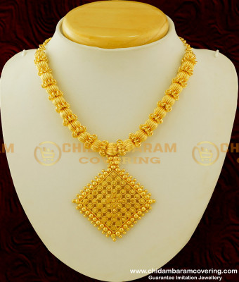 NLC273 - Latest Gold Inspired Gundla Mala Necklace Nellikai Gundu Mala Jewellery Online