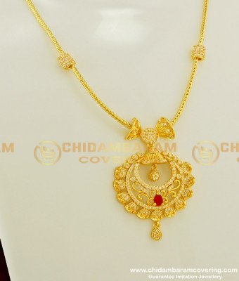 NLC278 - Latest Collection Party Wear CZ Stone Necklace Design One Gram Gold Necklace Online