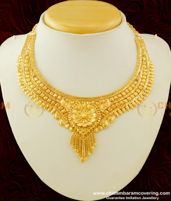 NLC284 - Latest Gold Design Necklace Micro Gold Plated Jewellery Online