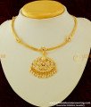 NLC295 - Traditional Thick Metal Lakshmi Dollar Stone Attigai Bridal Impon Necklace Online