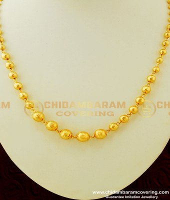 Nlc311 - Gold Plated Single Line Gold Balls Mala Necklace Online Shopping
