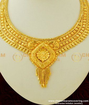 NLC318 - Traditional Gold Necklace Design Necklace Micro Plated Jewellery Online Shopping 