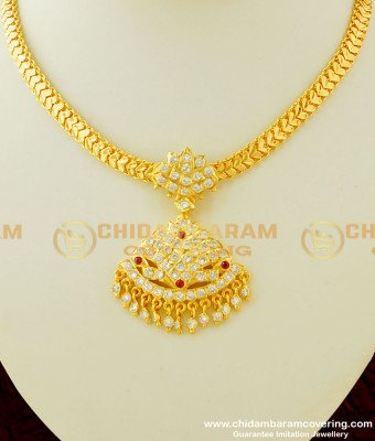 NLC324 - Buy New Design Five Metal Attigai Necklace Indian Traditional Jewellery Online 