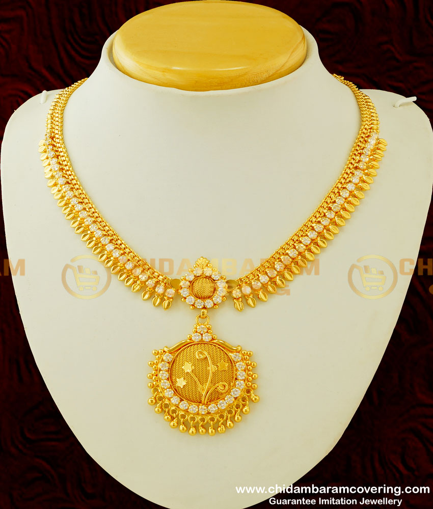 NLC326 - Elegant First Quality American Diamond Party Were Necklace Design Buy Online