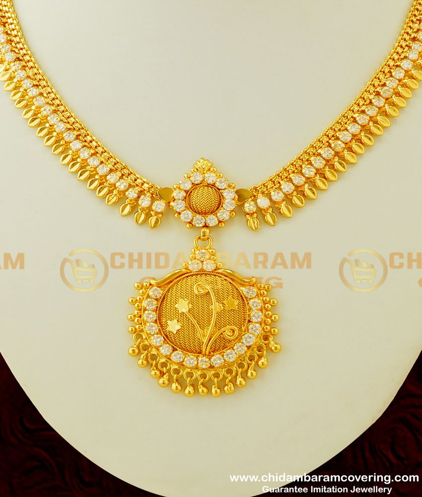 NLC326 - Elegant First Quality American Diamond Party Were Necklace Design Buy Online
