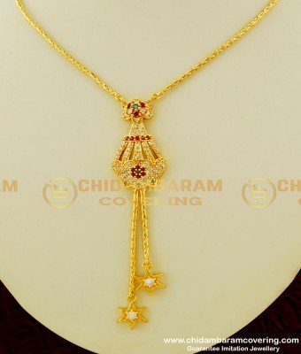 NLC341 - Stylish Party Wear Gold Plated Western Neck Piece Short Necklace Designs Online
