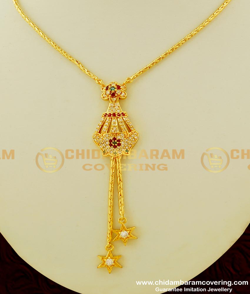 NLC341 - Stylish Party Wear Gold Plated Western Neck Piece Short Necklace Designs Online