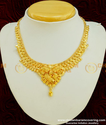 NLC353 - Traditional Gold Necklace Design Guarantee Jewellery Buy Online
