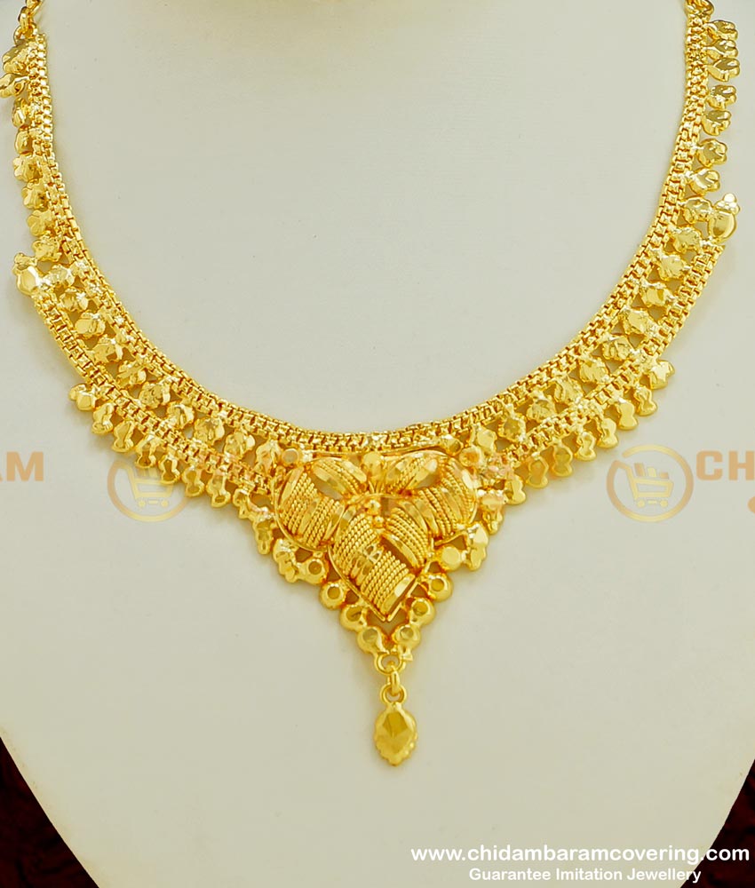 NLC355 - Traditional Bengali Gold Necklace Design Guarantee Jewellery Buy Online