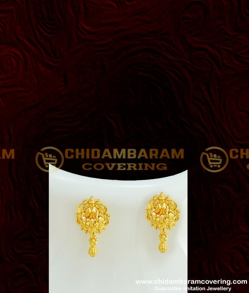 NLC370 - New Pattern Stunning Gold Lakshmi Pendant Gold Necklace Design with Earring Set Buy Online