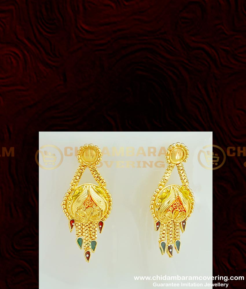 NLC378 - Buy Gold Forming Jewellery Bombay Necklace Design with Earring Artificial Jewellery