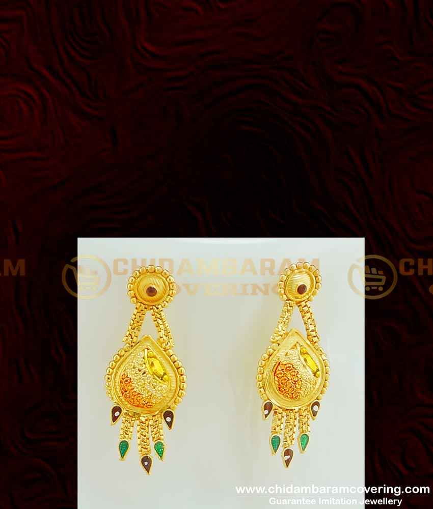 NLC383 - Most Popular Light Weight Gold Design Bridal Short Necklace Set Forming Gold Jewellery 