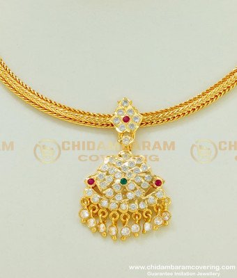 NLC396 - Indian Traditional Jewellery New Design Five Metal Attigai Necklace Online