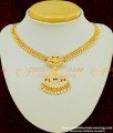 NLC404 - Real Gold Design Multi Stone Lakshmi Dollar with Golden Beads Chain Attigai Necklace Imitation Jewelry 