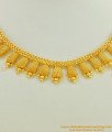NLC412 - Attractive Gold Plated Kerala Net Design Plain Necklace for Women