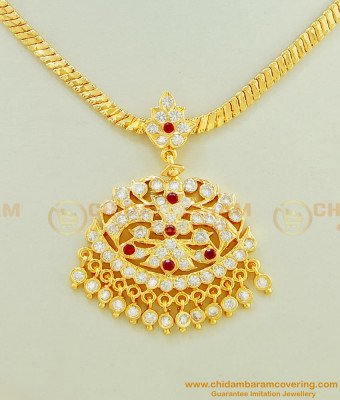 NLC429 - Traditional Gold Design Old Model Attigai One Gram Gold Plated Impon 5 Metal Jewellery 