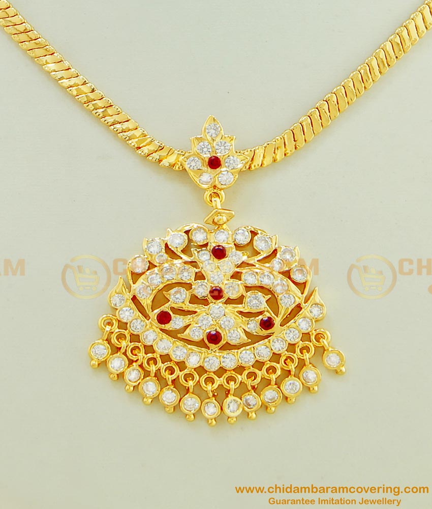 NLC429 - Traditional Gold Design Old Model Attigai One Gram Gold Plated Impon 5 Metal Jewellery 