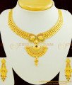 NLC434 - Marriage Bridal Real Gold Necklace Design Gold Forming New Designer Necklace Set 