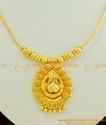 NLC440 - Modern Simple Gold Necklace Design Imitation Jewellery Online 