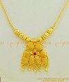 NLC441 - Unique Party Wear Gold Plated Red Stone Short Necklace for Ladies