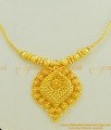 NLC445 - Traditional Real Gold Necklace Design Beautiful Pendant with Small Chain Necklace 