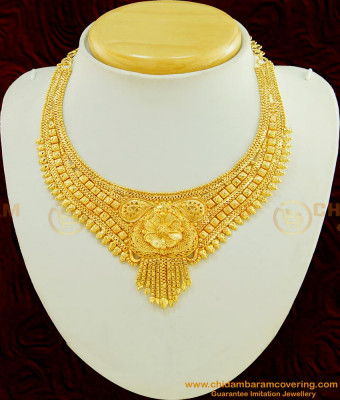 NLC446 - Traditional Design One Gram Gold Plated Necklace Design Buy Online