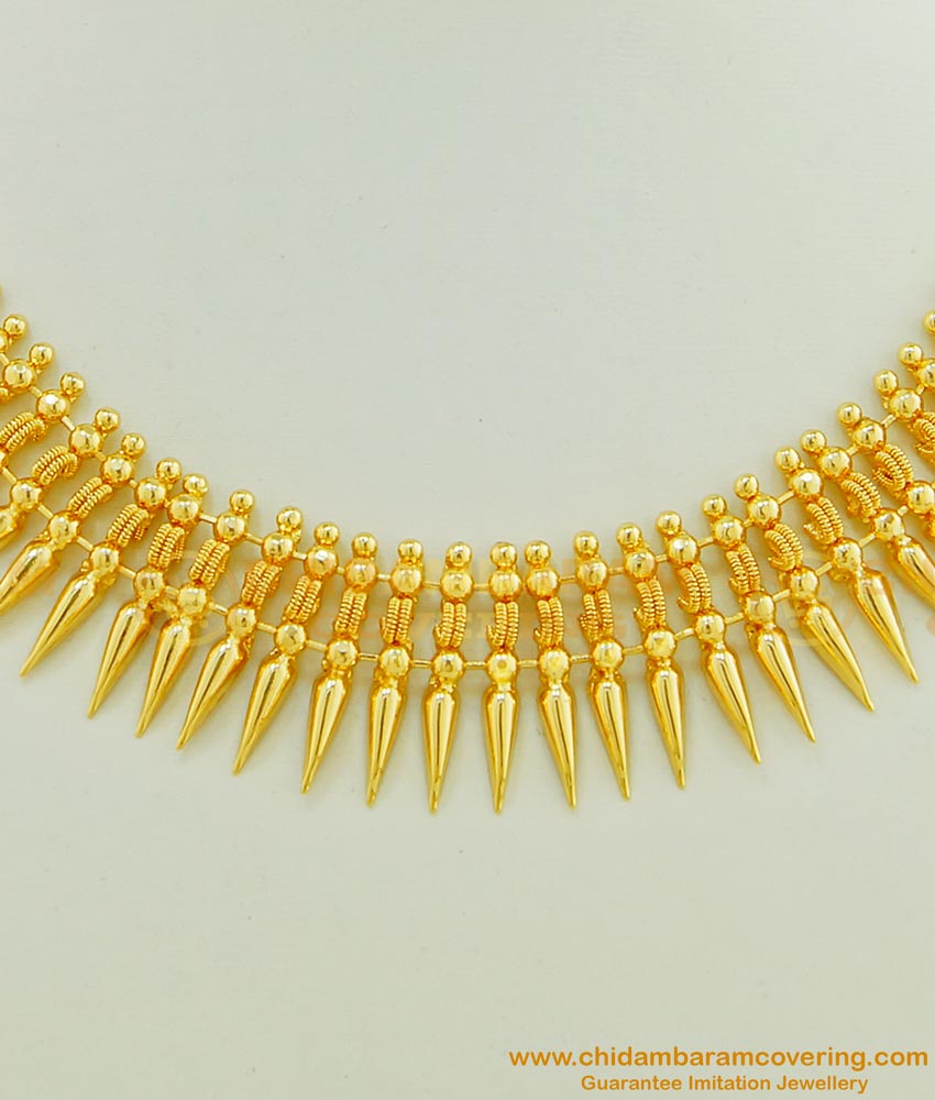 NLC448 - Buy Traditional Kerala Mullamottu Mala Necklace Collections Buy Online